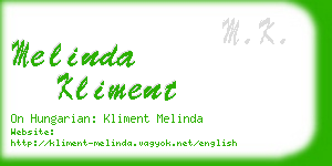 melinda kliment business card